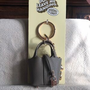 NEW- Mini Bag with Gold Sting Of Hearts Bag Charm